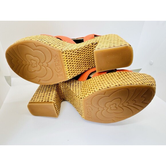 KORKS Womens DEE Orang Buckle Block Heels 8 Coastal Cowgirl OSU Team Spirit NFL - Picture 7 of 11